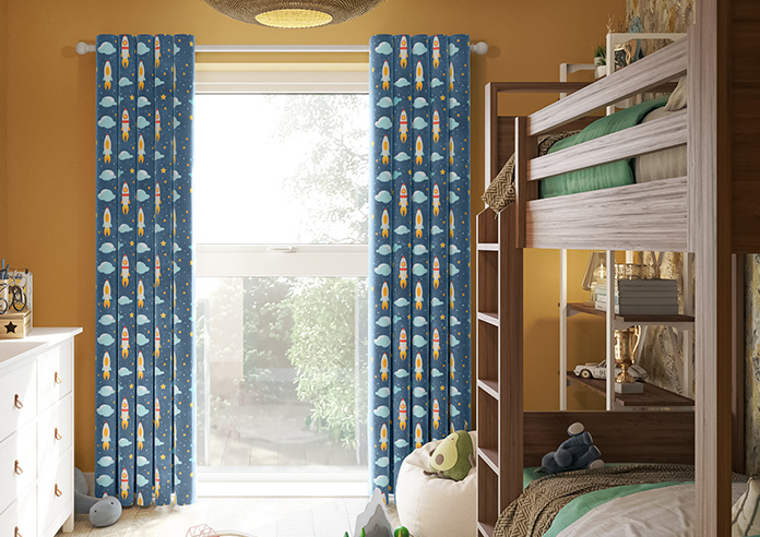 Blast Off, Spacebound - Made to Measure Curtains - Image 3